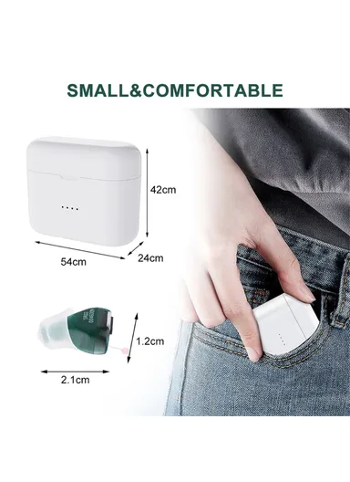 One Pair Magnetic Charging Hearing Aids Rechargeable Sound Amplifiers Hearing Aid Devices Headsets with Charging Case for Seniors, Adults SR02 