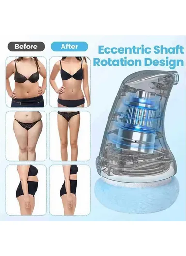 Handheld Body Massager Multi-Function Anti-Cellulite Device with 3 Washable Massage Pads - EU Plug