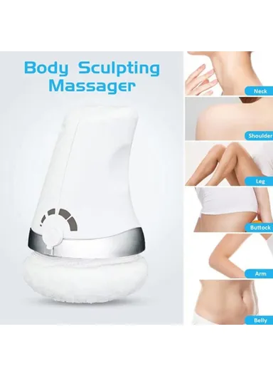 Handheld Body Massager Multi-Function Anti-Cellulite Device with 3 Washable Massage Pads - EU Plug