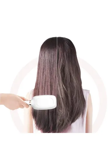 Electric Massage Comb Vibration Red Light Therapy EMS Microcurrent Hair Care Growth Stimulator HC2006 - Black