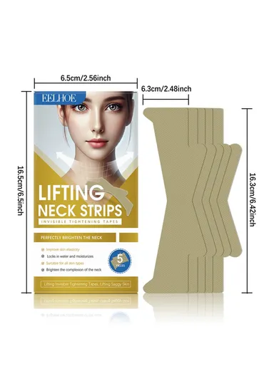 5Pcs Neck Firming Patches Anti Wrinkle Moisturizing Lifting Neck Care Stickers EE-A06-0337-01 
