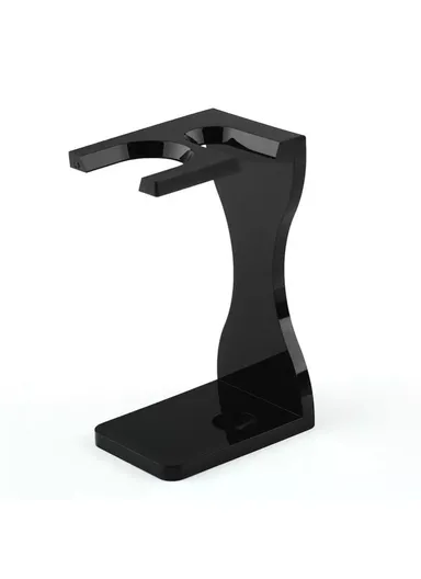 3 In 1 Shaving Brush Set with Acrylic Stand Stainless Steel Bowl Beard Grooming Kit for Men - Transparent