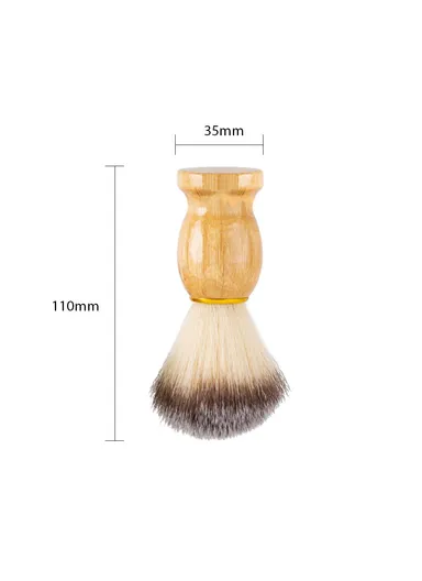 3 In 1 Shaving Brush Set with Acrylic Stand Stainless Steel Bowl Beard Grooming Kit for Men - Transparent
