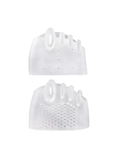 Forefoot Pads Five Holes Honeycomb Toe Separator Pain Relief Insoles Prevent Feet Callus Blisters Corn - Transparent