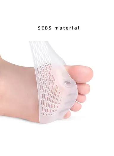 Forefoot Pads Five Holes Honeycomb Toe Separator Pain Relief Insoles Prevent Feet Callus Blisters Corn - White