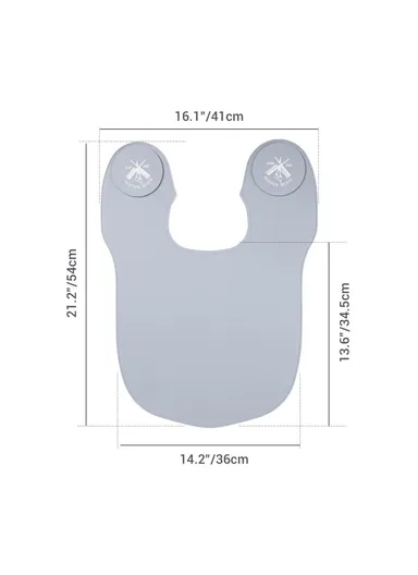Hair Cutting Guide Collar Silicone Waterproof Hair Dye Cape Soft Salon Haircut Neck Guard - Grey