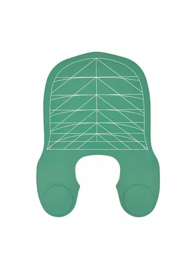 Hair Cutting Guide Collar Silicone Waterproof Hair Dye Cape Soft Salon Haircut Neck Guard - Green