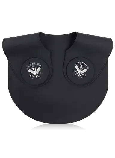 Hair Cutting Guide Collar Silicone Waterproof Hair Dye Cape Soft Salon Haircut Neck Guard - Green