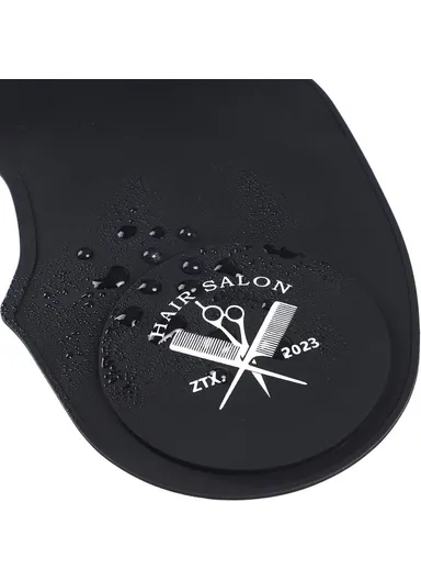 Hair Cutting Guide Collar Silicone Waterproof Hair Dye Cape Soft Salon Haircut Neck Guard - Green