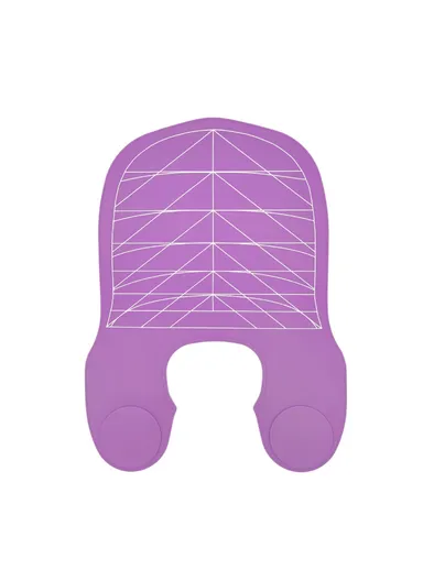 Hair Cutting Guide Collar Silicone Waterproof Hair Dye Cape Soft Salon Haircut Neck Guard - Purple