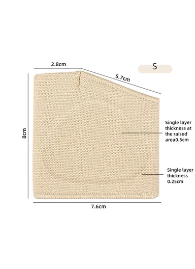 1 Pair Bunion Relief Sleeve, Metatarsal Pad, Gel Cushion Corrector, Slanted Threaded Foot Protector - Nude / S