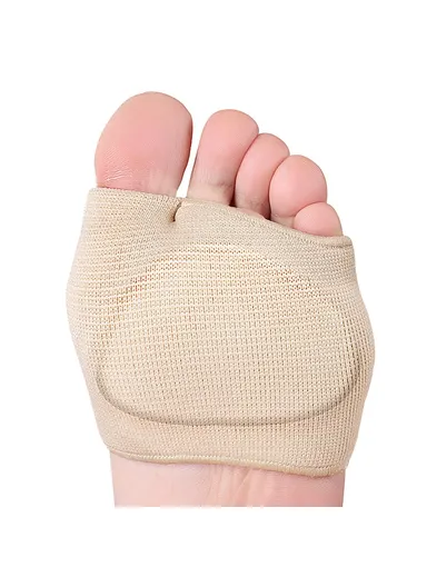 1 Pair Bunion Relief Sleeve, Metatarsal Pad, Gel Cushion Corrector, Slanted Threaded Foot Protector - Black / XL