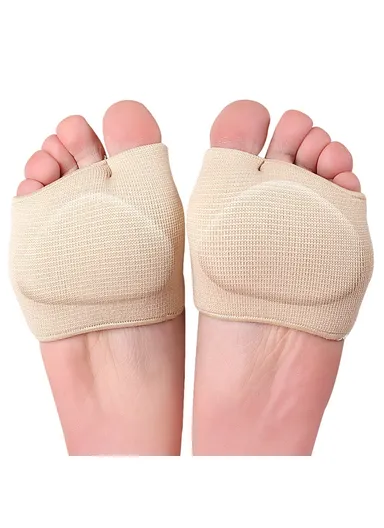 1 Pair Bunion Relief Sleeve, Metatarsal Pad, Gel Cushion Corrector, Slanted Threaded Foot Protector - Black / XL