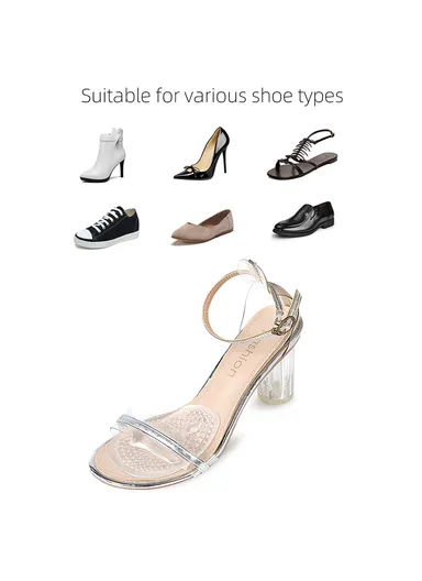 1Pair Free Size Gel Metatarsal Pads, Anti Slip Foot Cushions for Pain Relief - Lint Apricot