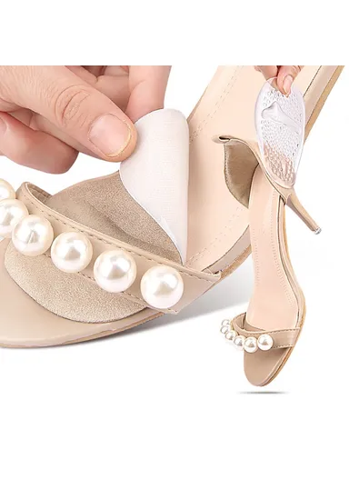 1Pair Free Size Gel Metatarsal Pads, Anti Slip Foot Cushions for Pain Relief - Lint Apricot