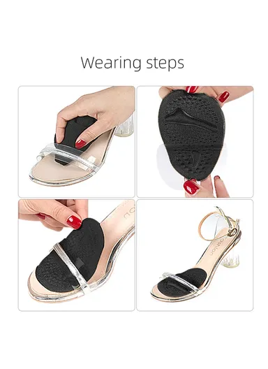 1Pair Free Size Gel Metatarsal Pads, Anti Slip Foot Cushions for Pain Relief - Lint Apricot