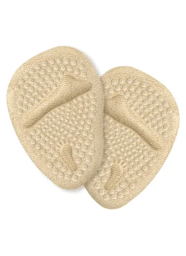 1Pair Free Size Gel Metatarsal Pads, Anti Slip Foot Cushions for Pain Relief - Lint Light Yellow