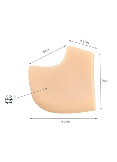 1 Pair One Size Heel Protector Sleeve, SEBS Cushion for Plantar Fasciitis Callus Spur - White