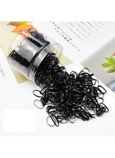 500Pcs Baby Kids Girls Hair Ties, Toddler Hair Holders, Elastic Rubber Bands with Clear Box - Multi-color