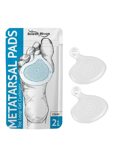 1 Pair Metatarsal Pads, Forefoot Pressure Reducer, Toe Loop Gel Cushions SOA08-A059-2-BU1