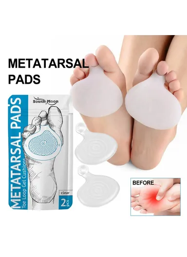 1 Pair Metatarsal Pads, Forefoot Pressure Reducer, Toe Loop Gel Cushions SOA08-A059-2-BU1