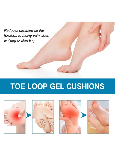 1 Pair Metatarsal Pads, Forefoot Pressure Reducer, Toe Loop Gel Cushions SOA08-A059-2-BU1