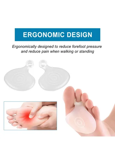1 Pair Metatarsal Pads, Forefoot Pressure Reducer, Toe Loop Gel Cushions SOA08-A059-2-BU1