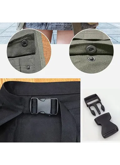 Multi Pocket Hair Stylist Half Apron, Multipurpose Adjustable Belt Hairdresser Tools Storage Apron