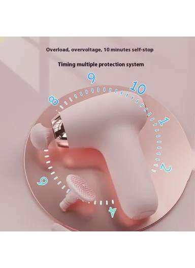 Mini Massage Gun 5 Speeds Low Noise Portable High Frequency Vibration Muscle Relaxer H25 - White