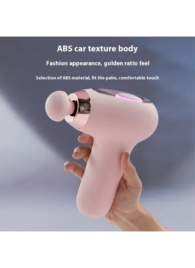 Mini Massage Gun 5 Speeds Low Noise Portable High Frequency Vibration Muscle Relaxer H25 - Pink