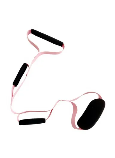 Leg Lifter Strap with Padded Handle for Hemiplegia Hip Knee Recovery Training Mobility Aid - Pink