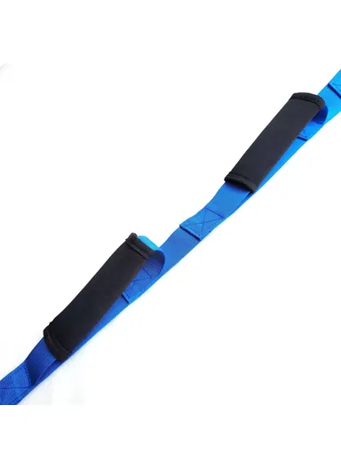 Leg Lifter Strap with Padded Handle for Hemiplegia Hip Knee Recovery Training Mobility Aid - Blue