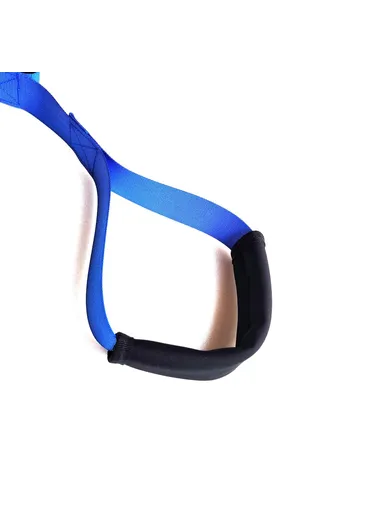 Leg Lifter Strap with Padded Handle for Hemiplegia Hip Knee Recovery Training Mobility Aid - Blue