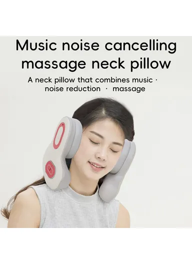 Neck Massager Red Light Hot Compress Massager Sleep Noise Reduction U Shape Neck Pillow with Music ST-370 