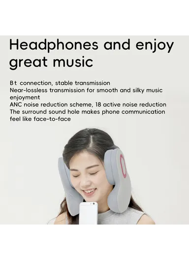 Neck Massager Red Light Hot Compress Massager Sleep Noise Reduction U Shape Neck Pillow with Music ST-370 