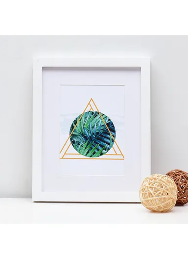 8-Inch Picture Frame Home Decoration Wood Photo Frame for Desk, Wall - White