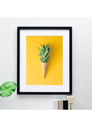 7 Inch Wall Hanging Photo Frame Wooden Picture Frame Desktop Decoration - Black