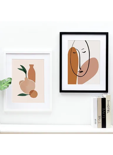 7 Inch Wall Hanging Photo Frame Wooden Picture Frame Desktop Decoration - Black