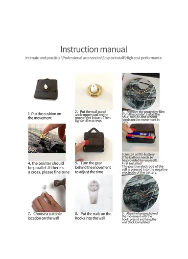 12 inch Marble Pattern Durable &amp; Rustles Decorative Glass Wall Clock (D30.5 x T0.4)cm - Light Purple