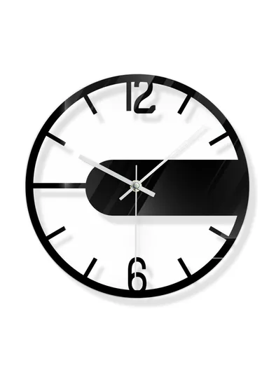 Round Clear Acrylic Wall Clock Silent Non-Ticking Clock (No Battery) for Kitchen  /  Home  /  Living Room