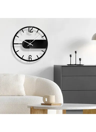 Round Clear Acrylic Wall Clock Silent Non-Ticking Clock (No Battery) for Kitchen  /  Home  /  Living Room