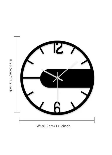 Round Clear Acrylic Wall Clock Silent Non-Ticking Clock (No Battery) for Kitchen  /  Home  /  Living Room