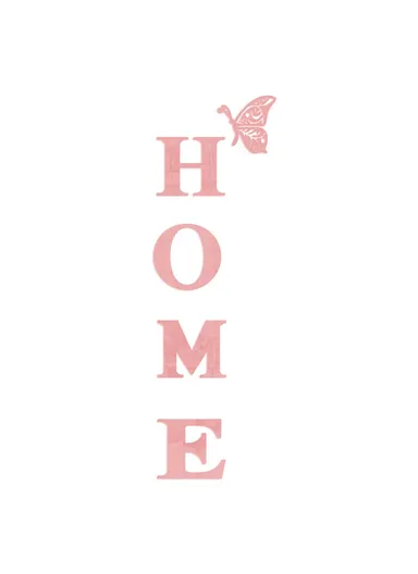 HOME Family Slogan (100x35)cm 3D Acrylic Mirror Wall Sticker Living Room Entrance Home Decoration - Rose Gold