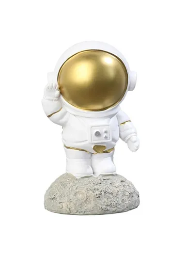 Resin Astronaut Stylish Ornament Space Explorer Model Desk Ornament Home Office Car Decoration - Gold