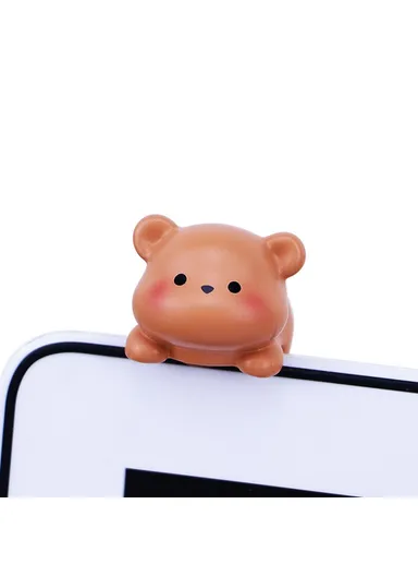 Mini Resin Figurine Desktop Decoration Cute Figure Ornament for Computer Monitor / TV / Car Display 2473 - Bear