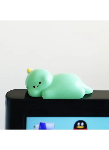 BB2453 Mini Lying Animal Figurines Desk Ornaments Adhesive Resin Craft Figures for Home / Office Decor - Dragon