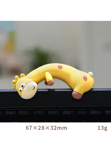Giraffe Design Mini Figurine Screen Decoration Car Dashboard Ornament Computer Monitor Figure 2803 - Style D