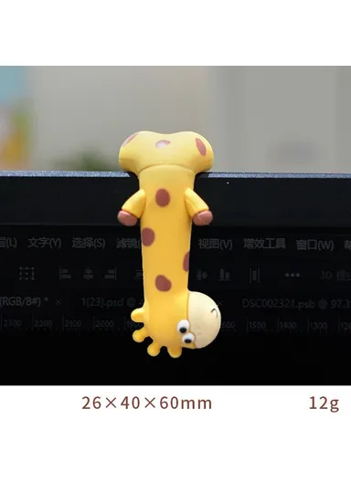 Giraffe Design Mini Figurine Screen Decoration Car Dashboard Ornament Computer Monitor Figure 2803 - Style A