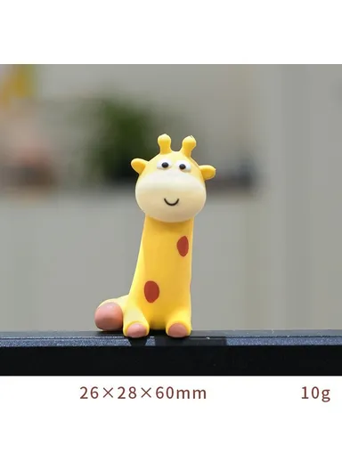 Giraffe Design Mini Figurine Screen Decoration Car Dashboard Ornament Computer Monitor Figure 2803 - Style B