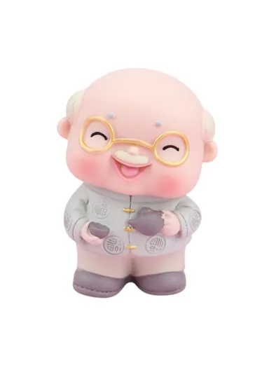 Cute Elderly Couple Figures for Birthday Cake Decoration Figurine Baking Accessories 2396 - Old Man